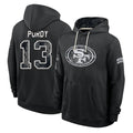 SF.49ers #13 Brock Purdy Player 2026 Black Logo Pullover Hoodies Limited Game Ndoa Stitched Jerseys