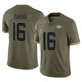 NY.Jets #16 Kenyon Sadiq Player Olive Salute To Service Limited Ndoa Stitched Jerseys