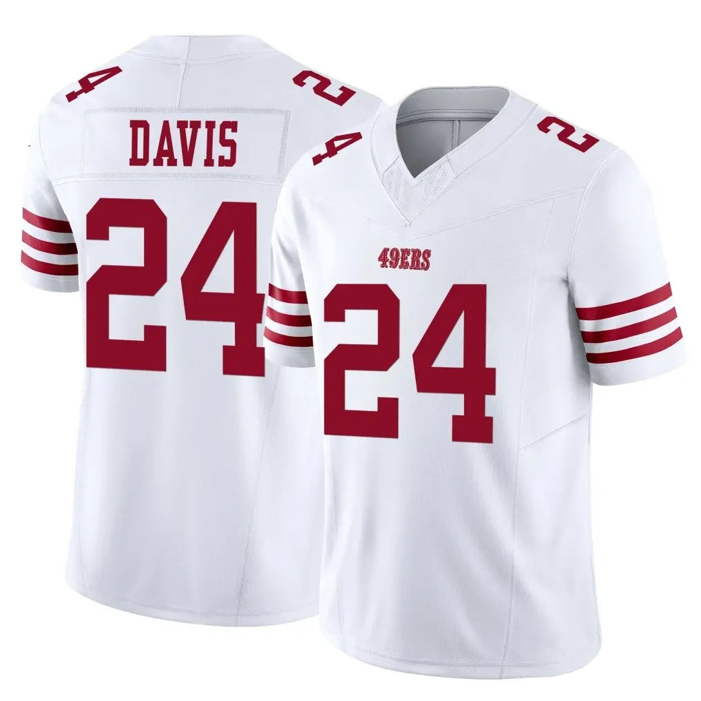 SF.49ers #24 Ashtyn Davis Player White Limited Vapor F.U.S.E. Home Game Ndoa Stitched Jerseys