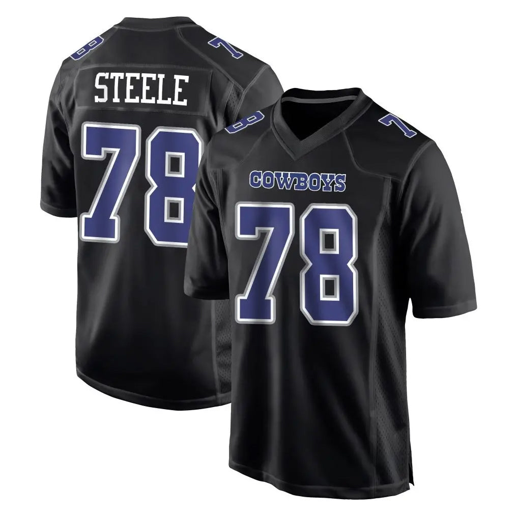 D.Cowboys #78 Terence Steele Player Carbon Black Fashion Home Game Ndoa Stitched Jerseys