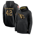 A.Cardinals #42 Dadrion Taylor-Demerson Player Black Salute to Service Sideline Performance Pullover Hoodies Home Game Ndoa Stitched Jerseys