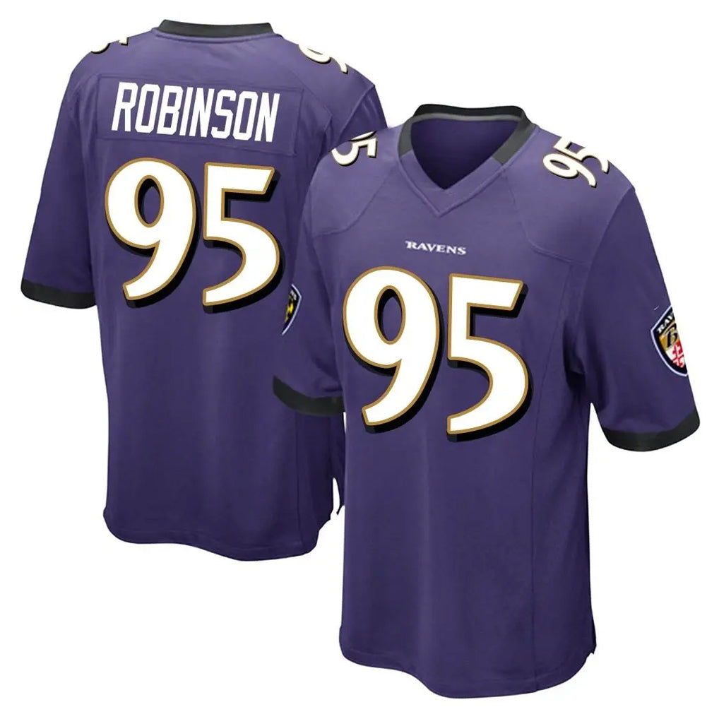 B.Ravens #95 Tavius Robinson Player Purple Color Rush Home Game Ndoa Stitched Jerseys