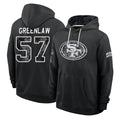 SF.49ers #57 Dre Greenlaw Player 2026 Black Logo Pullover Hoodies Limited Game Ndoa Stitched Jerseys