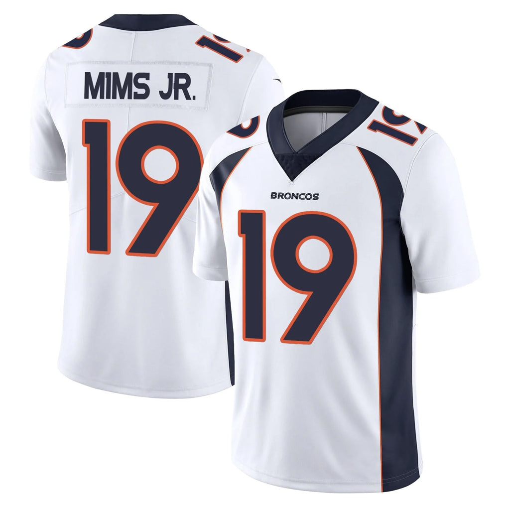 D.Broncos #19 Marvin Mims Jr. Player White Vapor Untouchable Limited Home Game Ndoa Stitched Jerseys