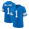 D.Lions #1 Jameson Williams Player Blue Alternate Home Game Ndoa Stitched Jerseys