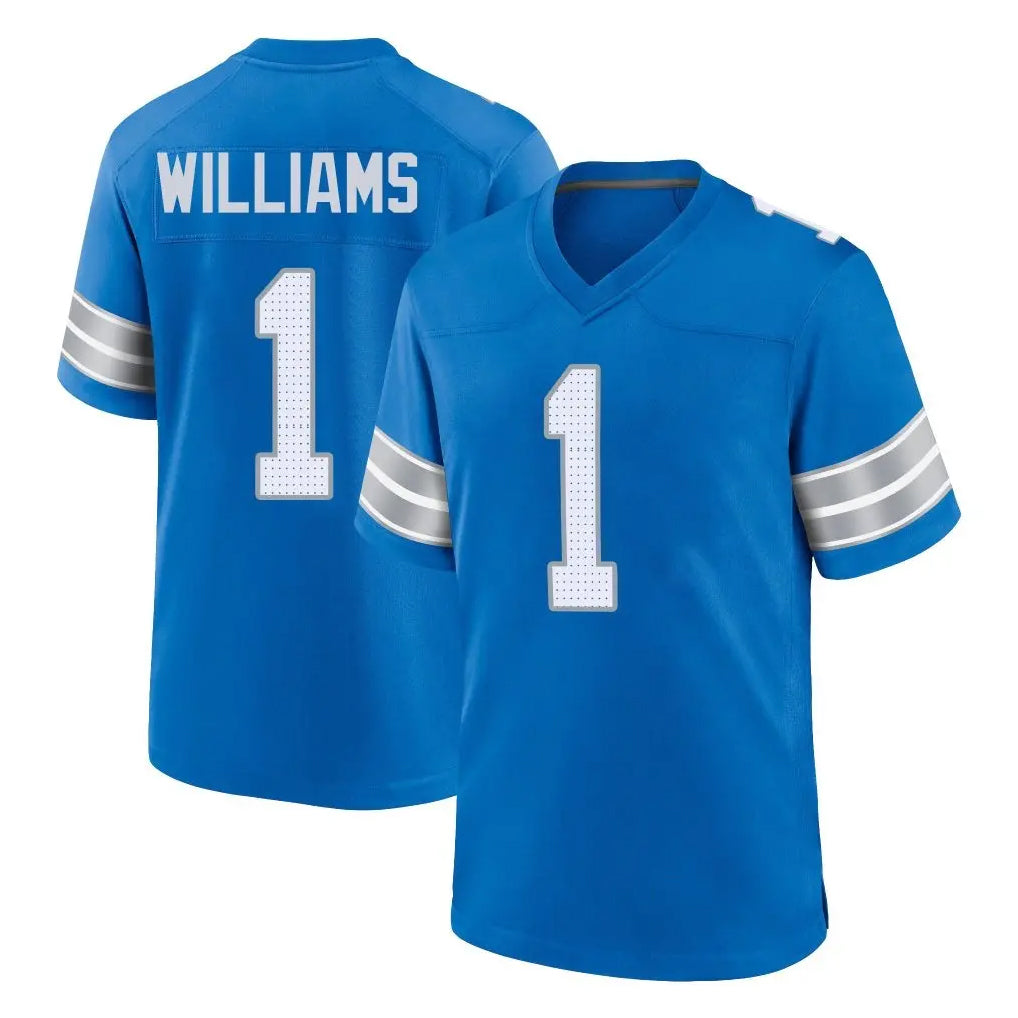 D.Lions #1 Jameson Williams Player Blue Alternate Home Game Ndoa Stitched Jerseys