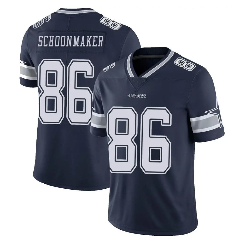 D.Cowboys #86 Luke Schoonmaker Player Navy Vapor Untouchable Limited Home Game Ndoa Stitched Jerseys