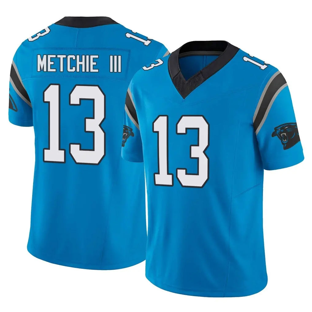 C.Panthers #13 John Metchie III Player Blue Vapor F.U.S.E. Limited Home Game Ndoa Stitched Jerseys