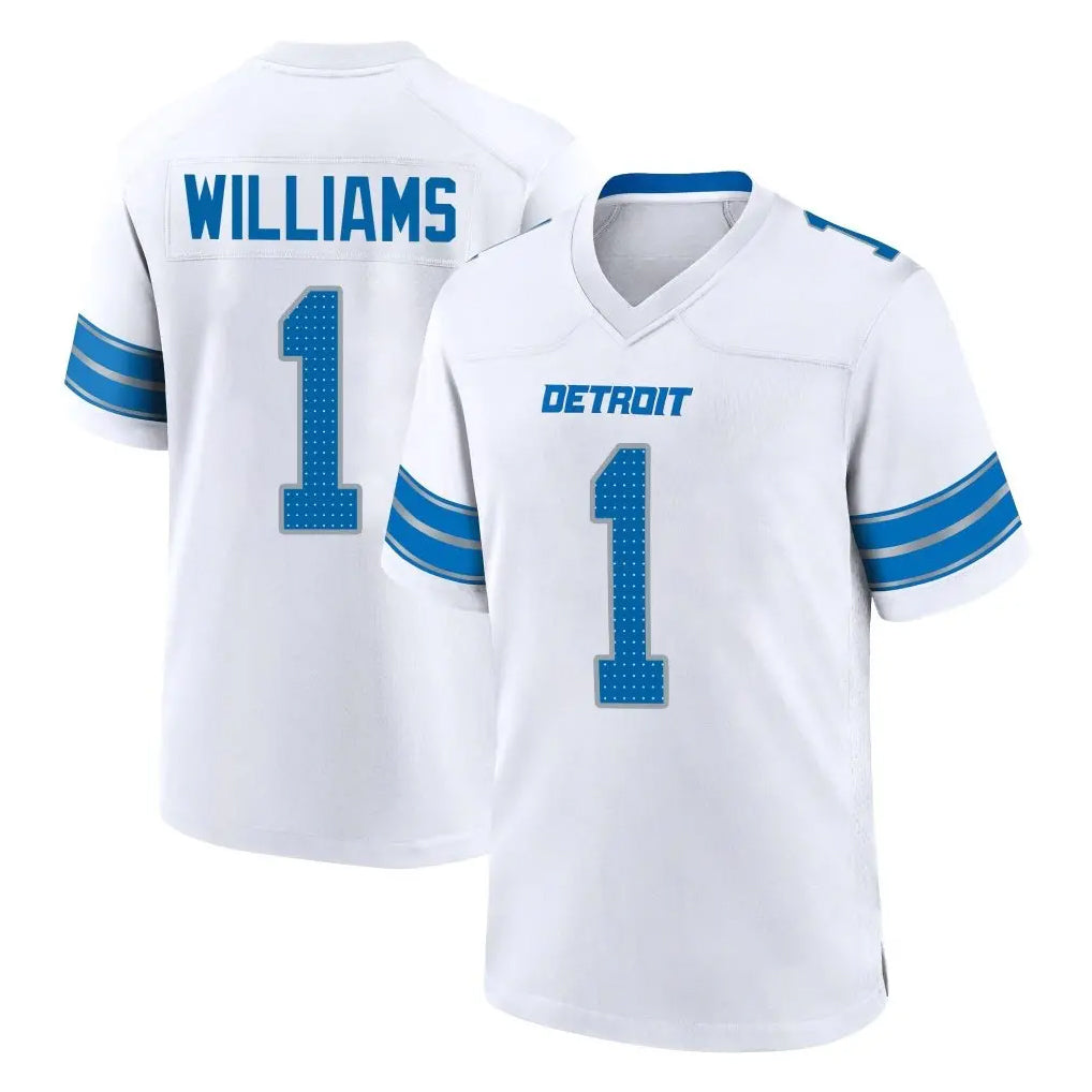 D.Lions #1 Jameson Williams Player White Alternate Home Game Ndoa Stitched Jerseys
