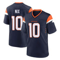 D.Broncos #10 Bo Nix Player Navy Home Game Ndoa Stitched Jerseys