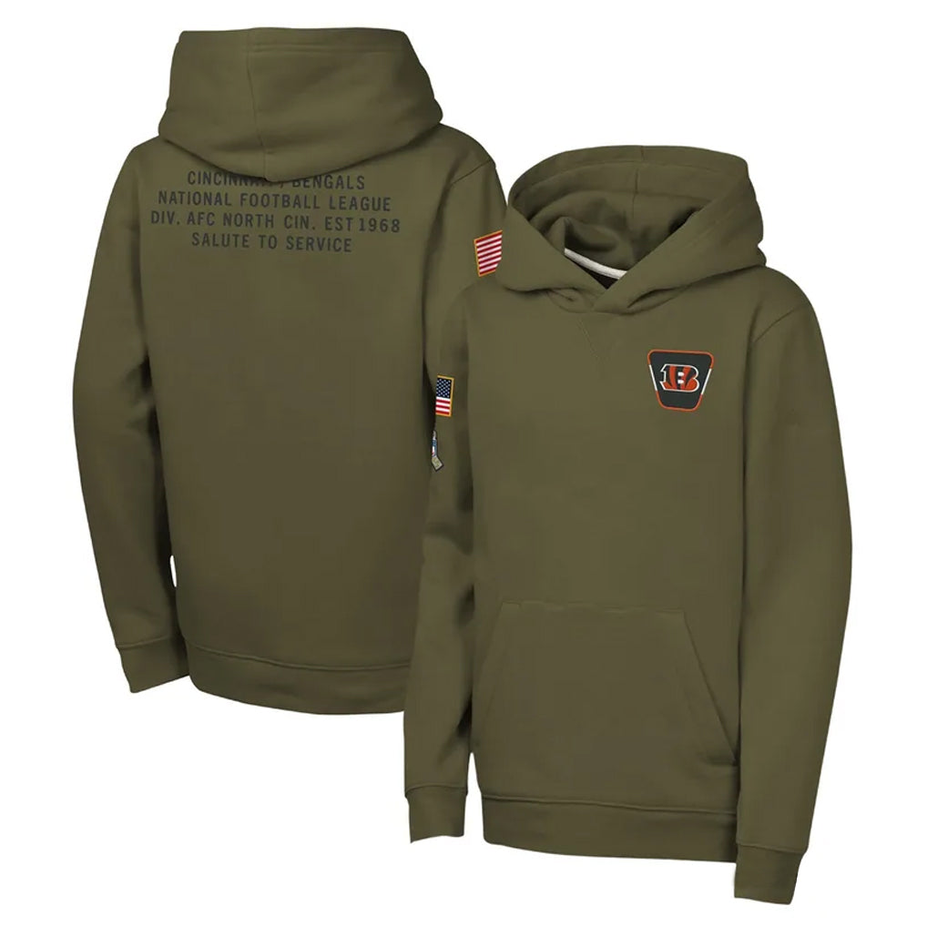 C.Bengals ## Bengals Blank Player Olive Salute to Service Pullover Hoodies Limited Ndoa Stitched Jerseys