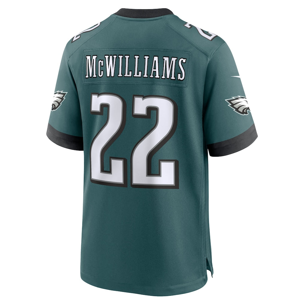 Ndoa P.Eagles #22 Mac McWilliams Midnight Green Team Game Jersey