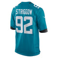 Ndoa J.Jaguars #92 Danny Striggow Teal Game Player Jersey