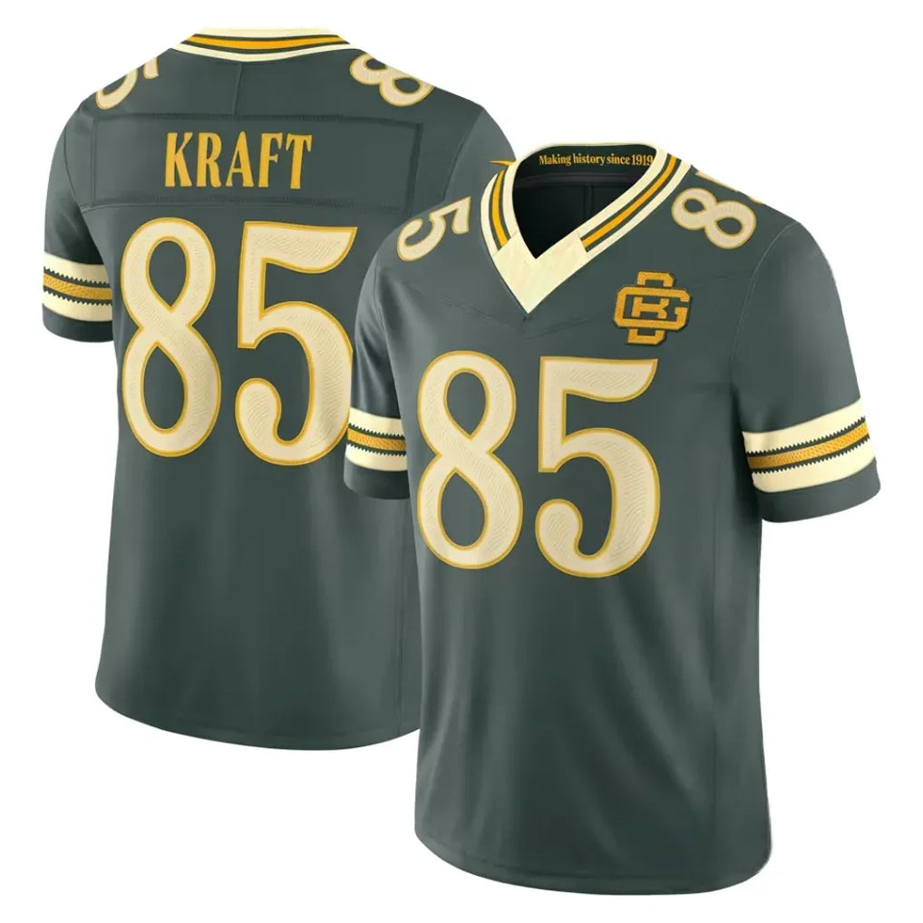 GB.Packers #85 Tucker Kraft Player Green Limited 2026 Rivalries Collection Home Game Edoa Stitched Jerseys