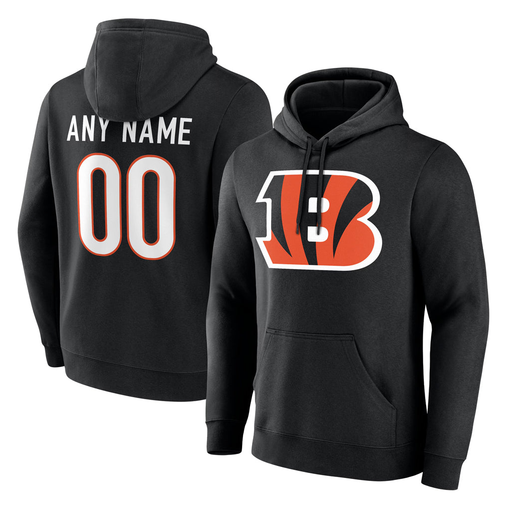 Custom C.Bengals Black Long Sleeve Hoodie Any Name & Numbers Ndoa Stitched Jerseys