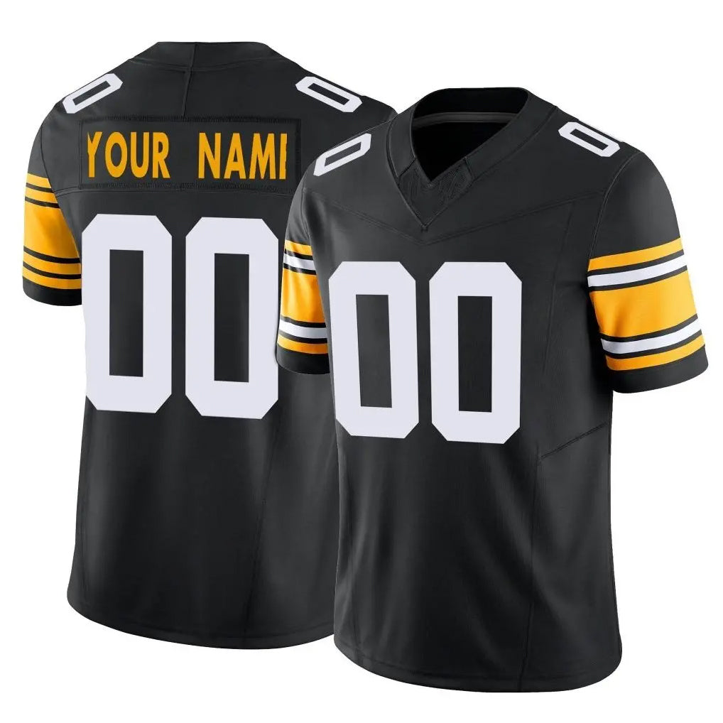 Custom P.Steelers Black Limited Alternate Vapor F.U.S.E. Home Game Any Name & Numbers Ndoa Stitched Jerseys