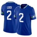 S.Seahawks #2 Drew Lock Player Royal Limited Throwback Vapor F.U.S.E. Home Game Ndoa Stitched Jerseys