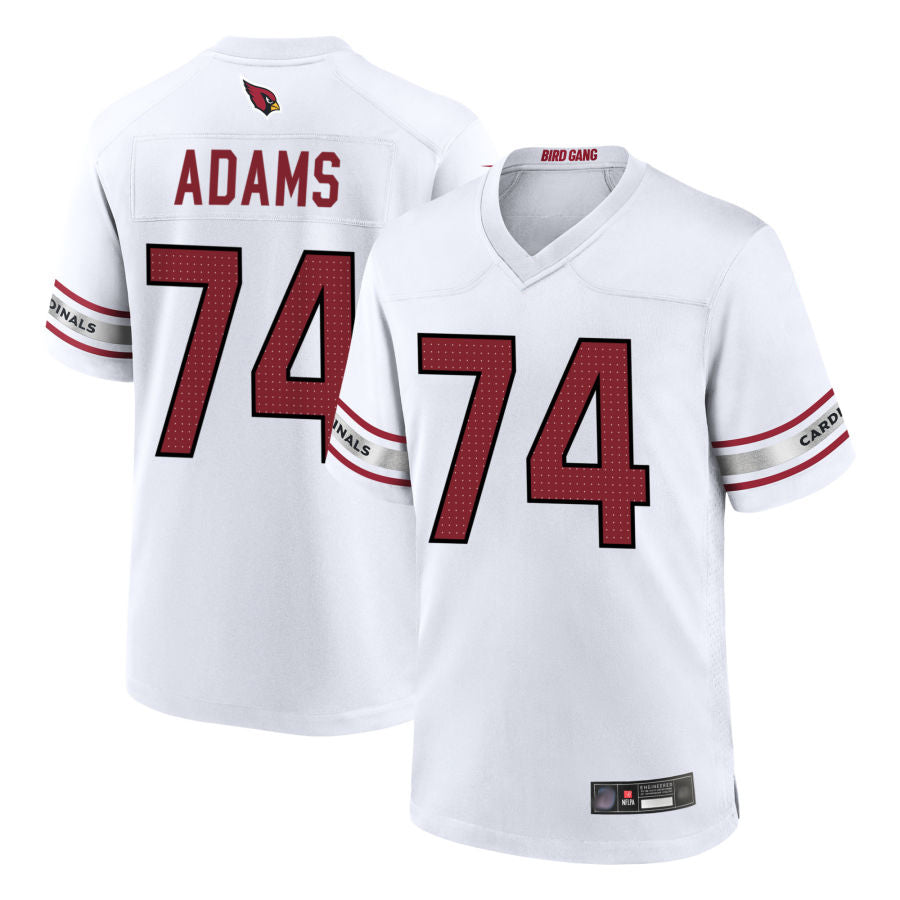 A.Cardinals #74 Isaiah Adams Player White Home Game Ndoa Stitched Jerseys