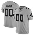 Custom LV.Raiders Gray Limited Vapor F.U.S.E. Home Game Ndoa Stitched Jerseys