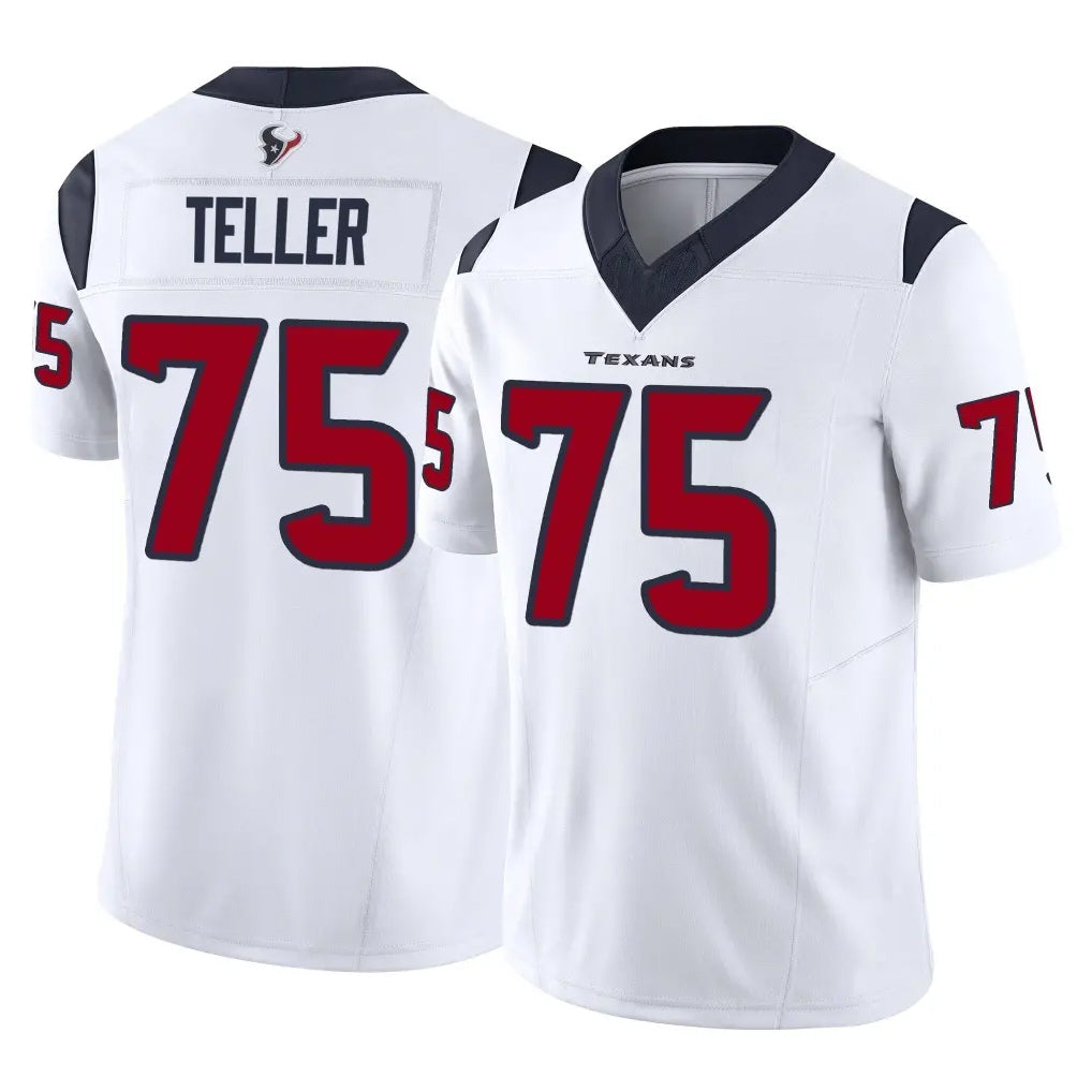 H.Texans #75 Wyatt Teller Player White Limited Vapor F.U.S.E. Home Game Ndoa Stitched Jerseys