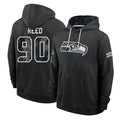S.Seahawks #90 Jarran Reed Player 2026 Black Logo Pullover Hoodies Limited Game Ndoa Stitched Jerseys