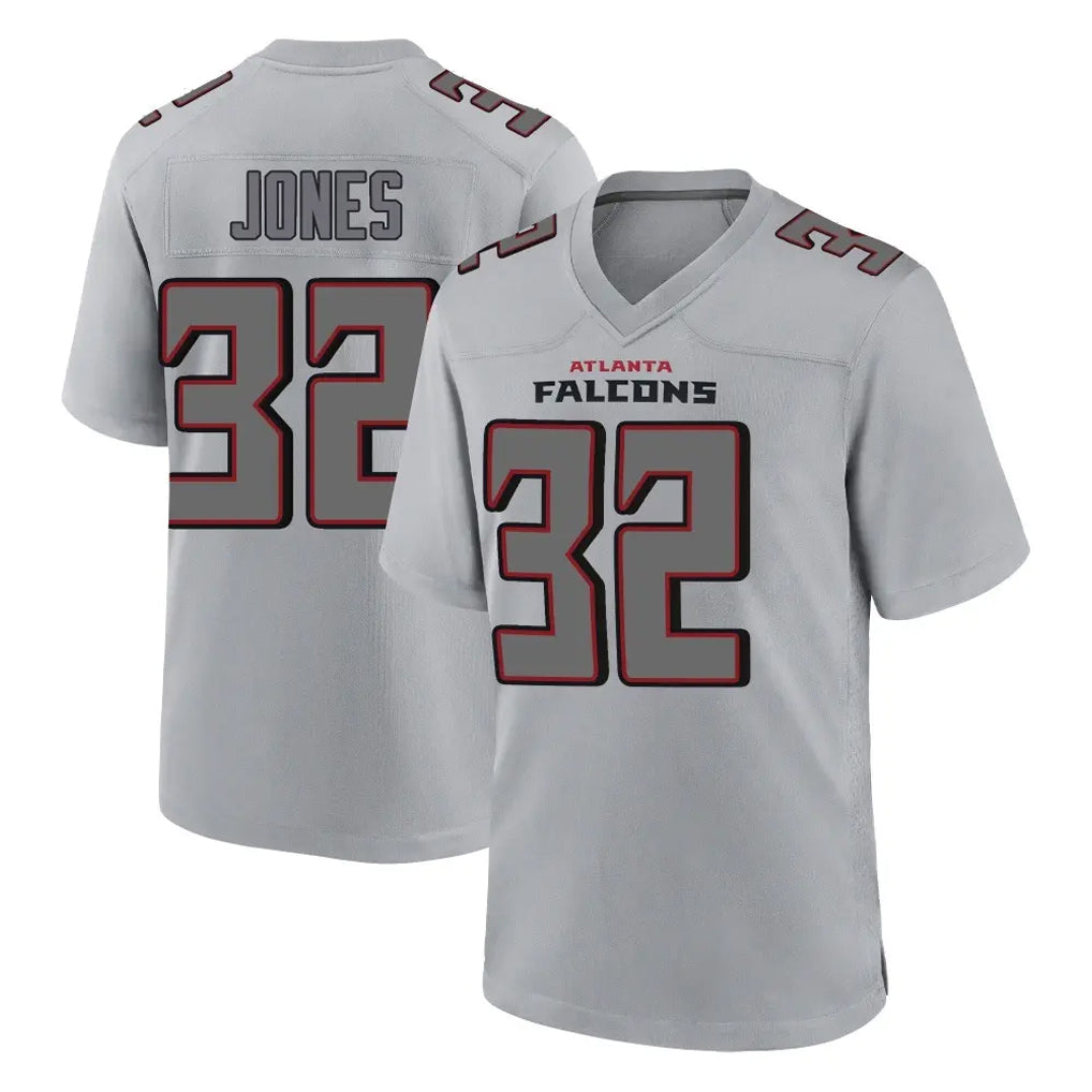 A.Falcons #32 Cash Jones Player Gray Fashion Home Game Ndoa Stitched Jerseys