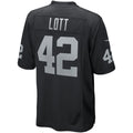 Ndoa LV.Raiders #42 Ronnie Lott Black Game Retired Player Jersey