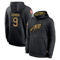 P.Eagles #9 Makai Lemon Player Black Salute to Service Hoodies Limited Game Ndoa Stitched Jerseys
