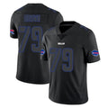 B.Bills #79 Spencer Brown Player Black Impact Limited Home Game Ndoa Stitched Jerseys