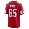 Ndoa SF.49ers #65 Drew Moss Scarlet Team Game Jersey