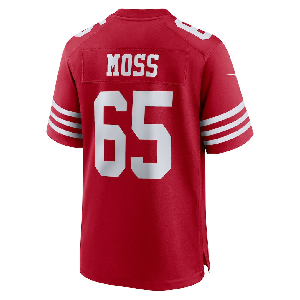 Ndoa SF.49ers #65 Drew Moss Scarlet Team Game Jersey