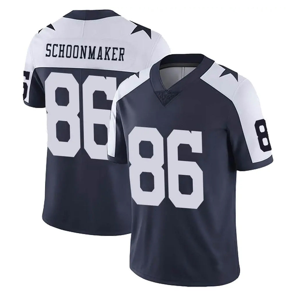 D.Cowboys #86 Luke Schoonmaker Player Navy-White Limited Alternate Vapor Untouchable Home Game Ndoa Stitched Jerseys