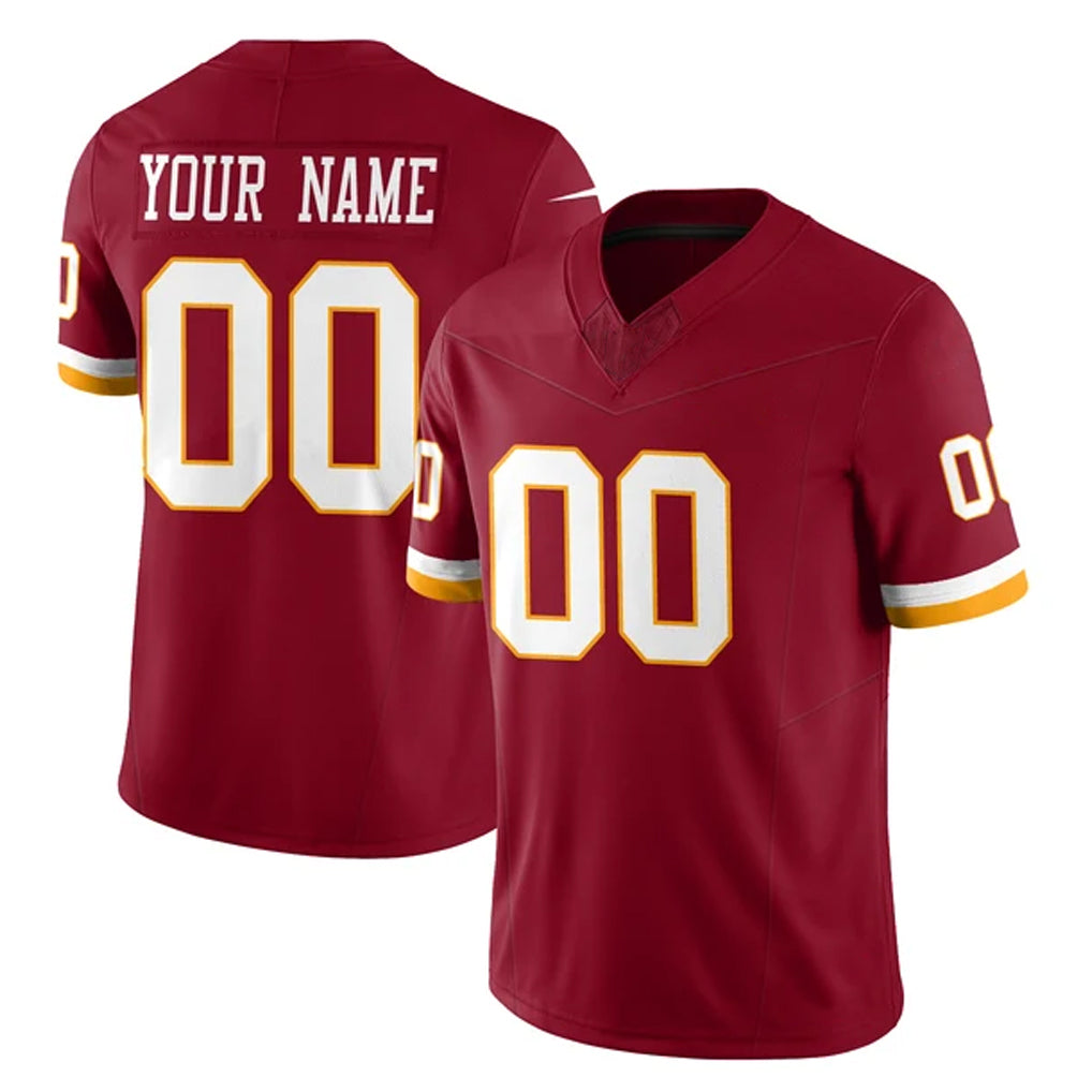 Custom W.Commanders Burgundy Limited Team Vapor F.U.S.E. Home Game Any Name & Numbers Ndoa Stitched Jerseys