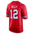 B.Bills #12 Jim Kelly Player Red Home Game Ndoa Stitched Jerseys