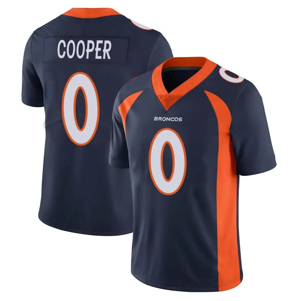 D.Broncos #0 Jonathon Cooper Player Navy Vapor Untouchable Limited Game Ndoa Stitched Jerseys
