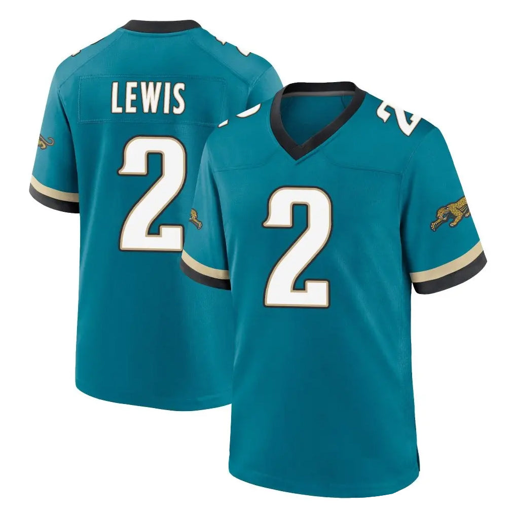 J.Jaguars #2 Jourdan Lewis Player Teal Prowler Throwback Limited Home Game Ndoa Stitched Jerseys