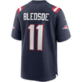Ndoa NE.Patriots #11 Drew Bledsoe Navy Game Retired Player Jersey