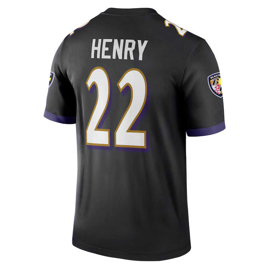 B.Ravens #22 Derrick Henry Player Black Legend Performance Ndoa Stitched Jerseys