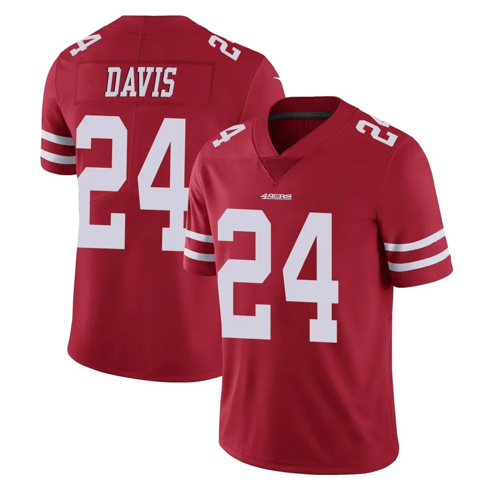 SF.49ers #24 Ashtyn Davis Player Red Limited Vapor Untouchable Home Game Ndoa Stitched Jerseys
