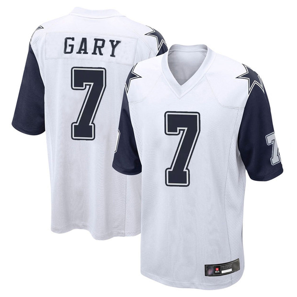 D.Cowboys #7 Rashan Gary Player White-Navy Home Game Ndoa Stitched Jerseys