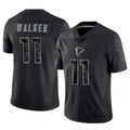 A.Falcons #11 Jalon Walker Player Black RFLCTV Limited Ndoa Stitched Jerseys