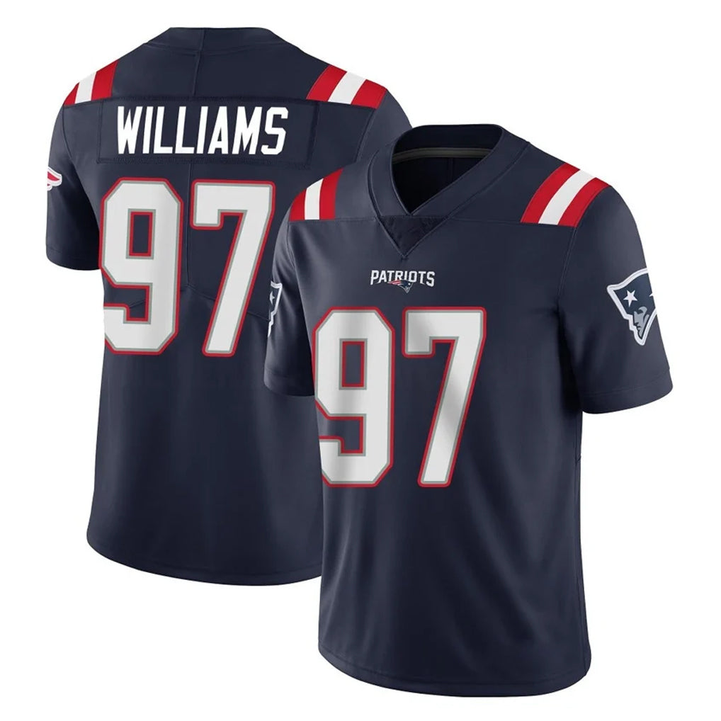 NE.Patriots #97 Milton Williams Player Navy Vapor Untouchable Home Game Ndoa Stitched Jerseys