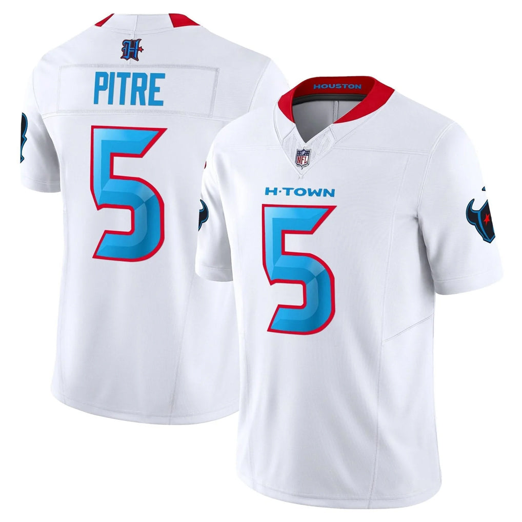 H.Texans #5 Jalen Pitre Player Whtie 2024 Vapor Limited Home Game Ndoa Stitched jerseys