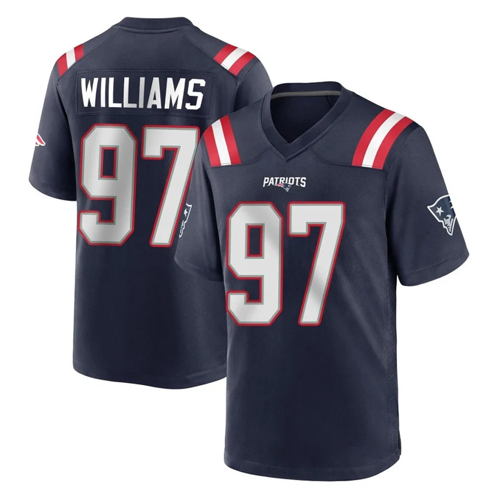 NE.Patriots #97 Milton Williams Player Navy Home Game Ndoa Stitched Jerseys