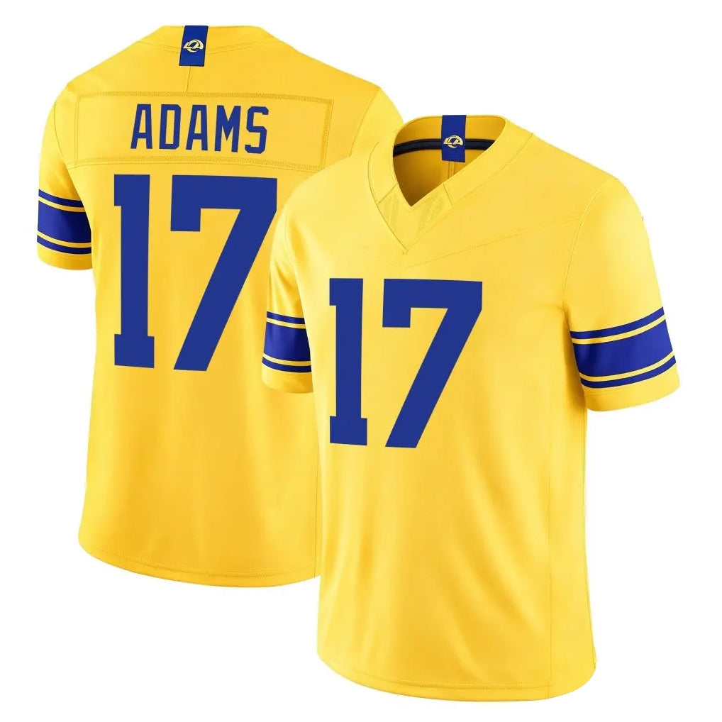 LA.Rams #17 Davante Adams Player Gold Limited Classic Sol Vapor F.U.S.E.Home Game Ndoa Stitched Jerseys