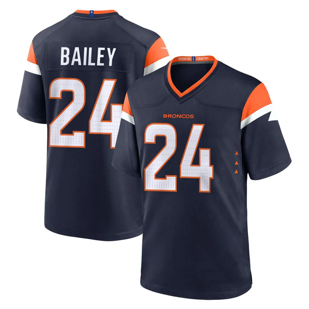 D.Broncos #24 Champ Bailey Player Navy Home Game Ndoa Stitched Jerseys