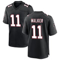 A.Falcons #11 Jalon Walker Player Black Throwback Game Ndoa Stitched Jerseys