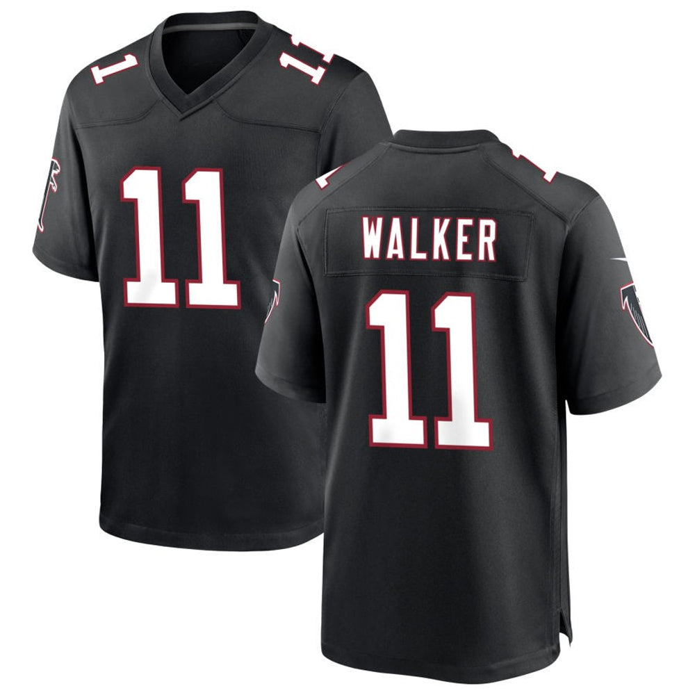 A.Falcons #11 Jalon Walker Player Black Throwback Game Ndoa Stitched Jerseys