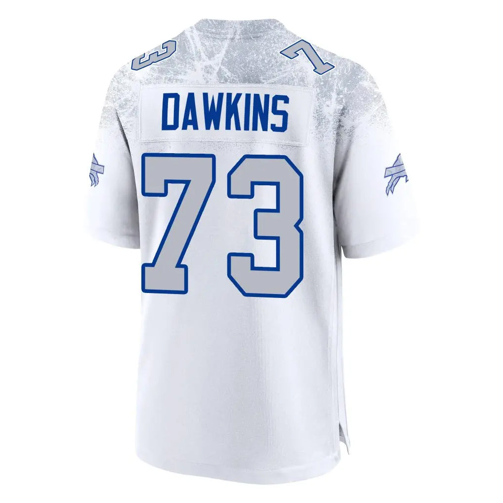 B.Bills #73 Dion Dawkins Benford Player White Rivalries Collection Limited Ndoa Stitched Jerseys