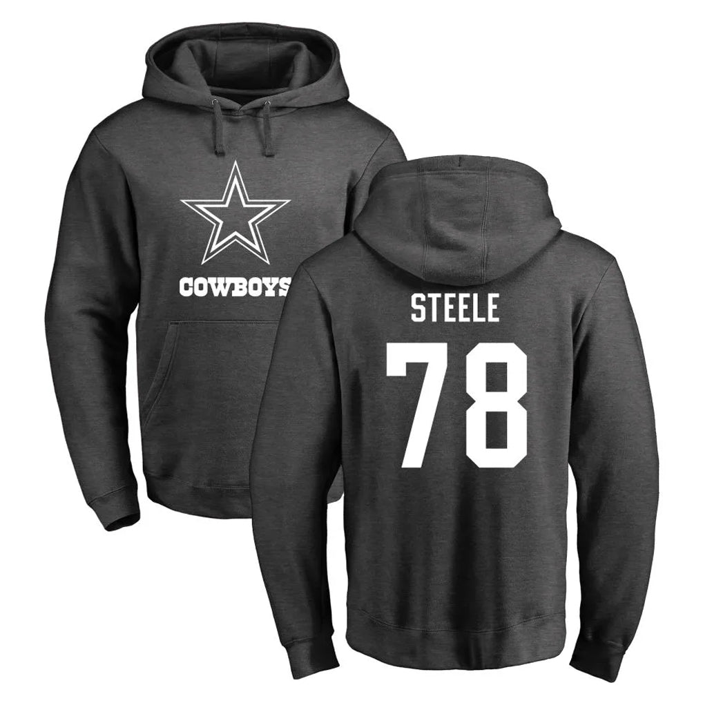 D.Cowboys #78 Terence Steele Player Ash One Color Pullover Hoodie Limited Ndoa Stitched Jerseys